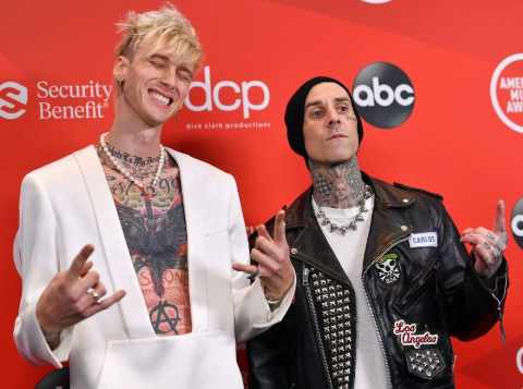 Travis Barker and Machine Gun Kelly together